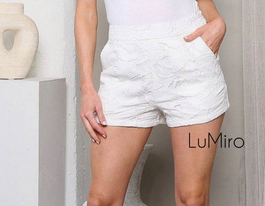 Ayla Lace Textured Shorts
